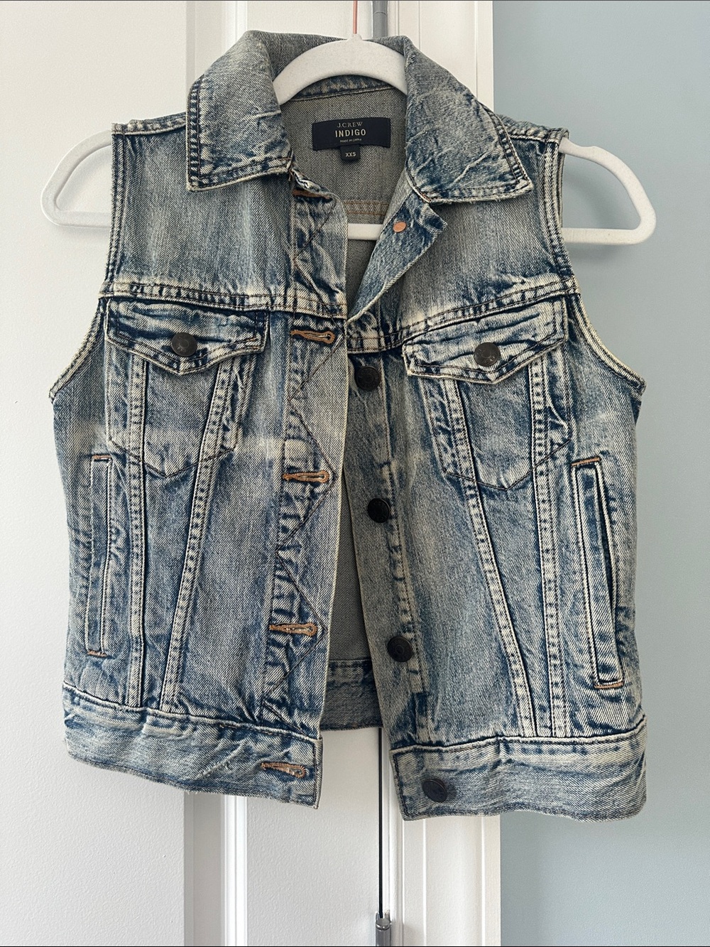 J.Crew Denim Vest - Light Wash Blue size XXS